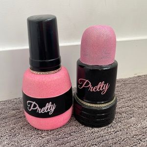 Nail polish and lipstick decoration